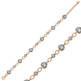 Silver Rose Hearts Women's Bracelet